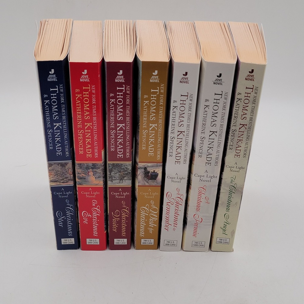 Thomas Kinkade Cape Light Christmas 7 Book Lot Paperback Holiday Fiction EX